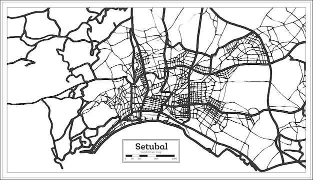 Mapa Setubal Portugal de parede