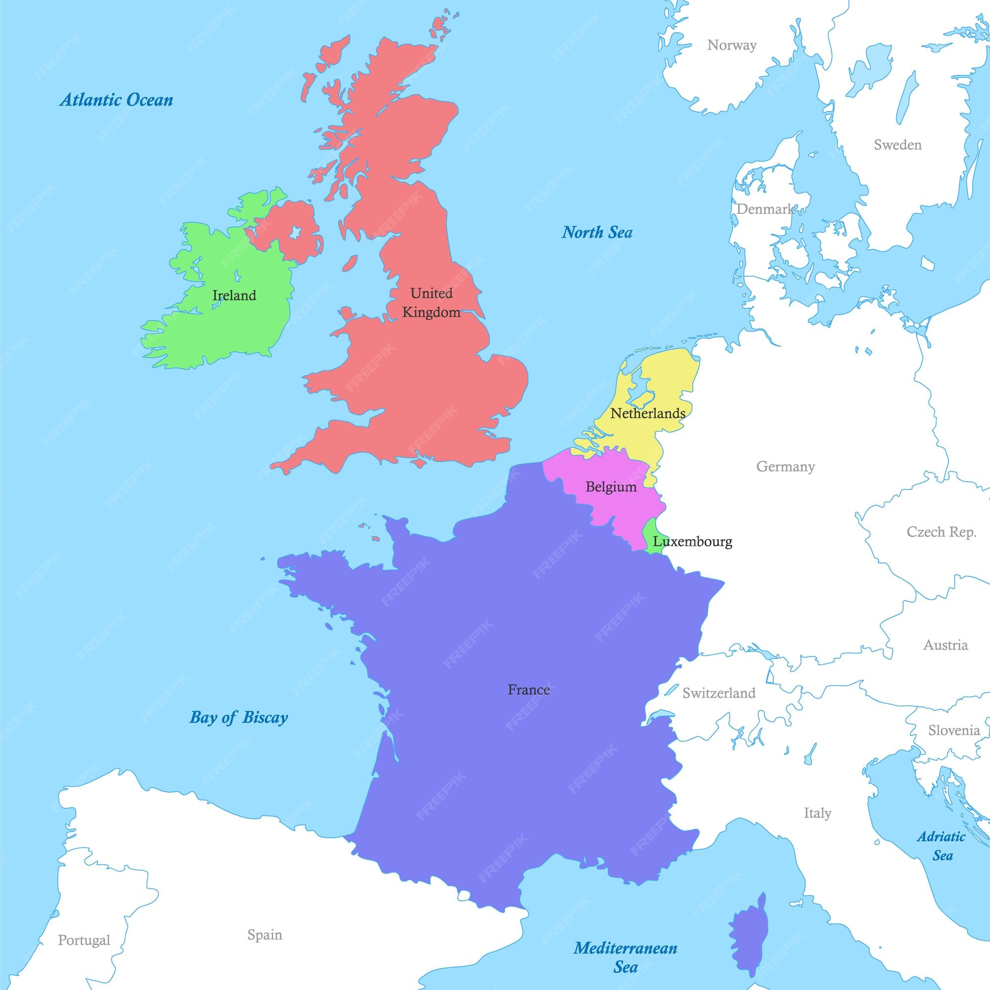 Mapa político de Europa Diagram