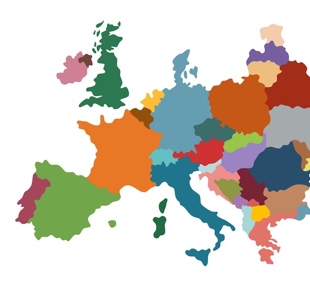 Vetor mapa da europa