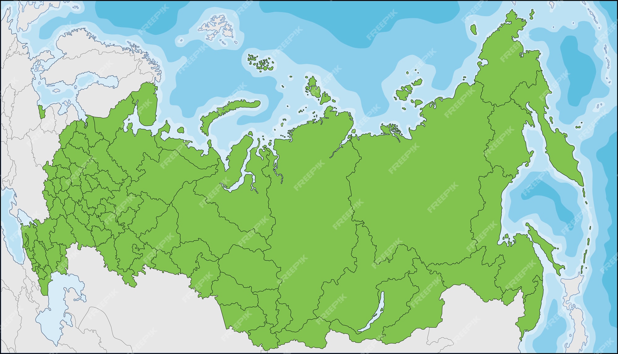 Mapa Administrativo Da Federação Russa Ilustração do Vetor - Ilustração de  terra, yekaterinburg: 116734506