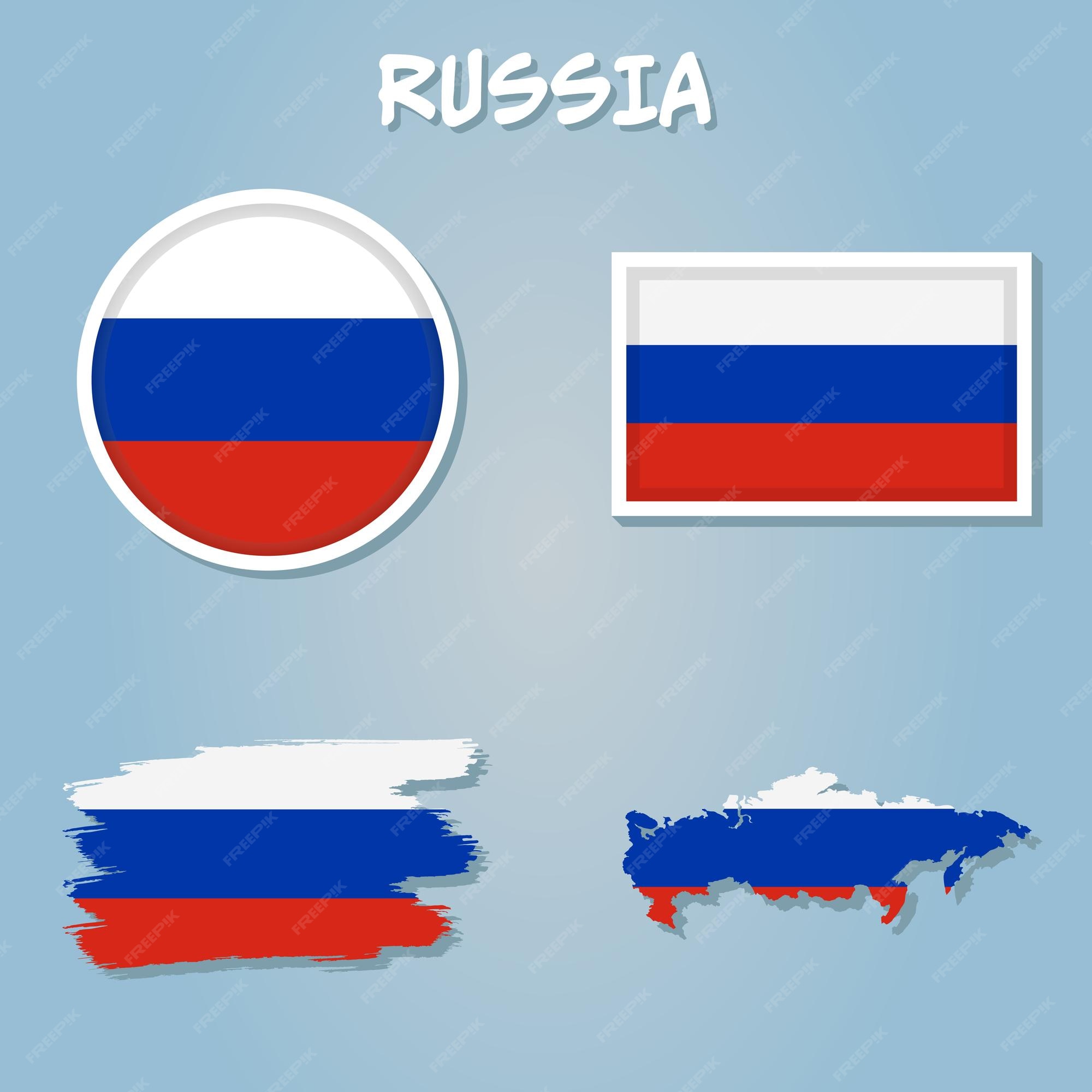 Rússia ou federação russa vs bandeira nacional da república da