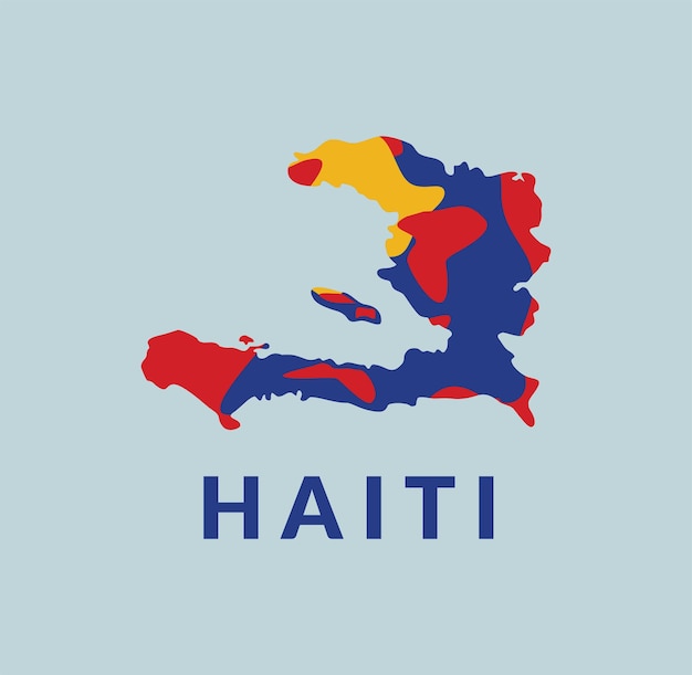 Mapa da ilustração de design de terra do haiti