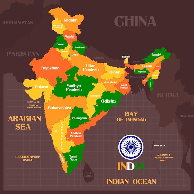 Mapa da Índia ai
