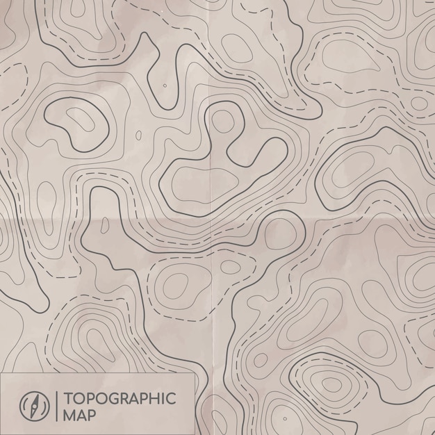 Mapa da linha topográfica.