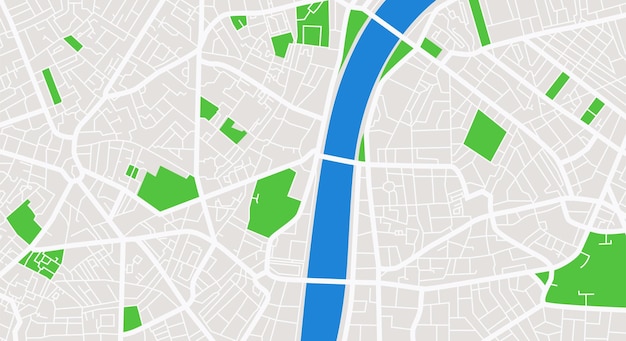 Mapa da localidade da cidade plano de fundo do esquema de cores navegação gps ao longo da estrada e ruas ilustração de desenho vetorial plana