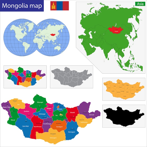 Mapa da mongólia