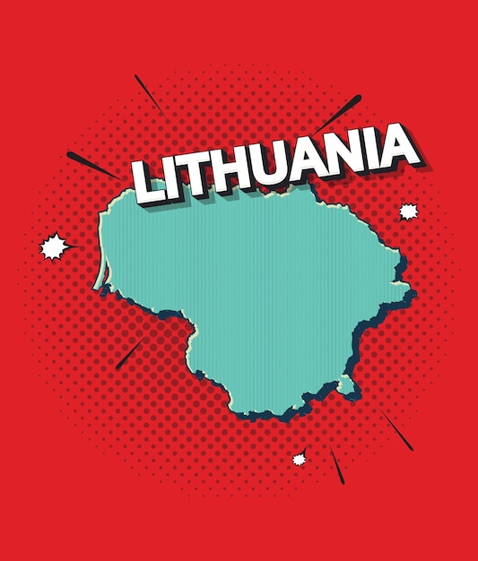 Mapa da pop art da lituânia