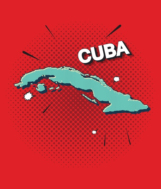 Mapa da pop art de cuba