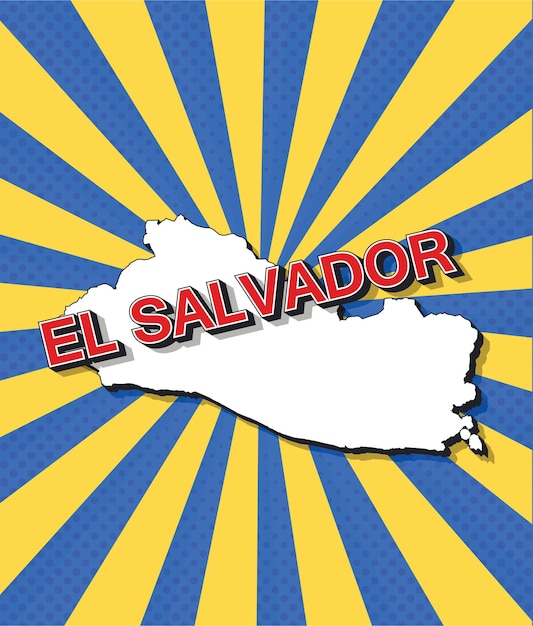 Mapa da pop art de elsalvador