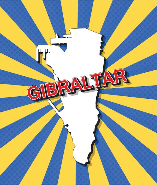 Mapa da pop art de gibraltar