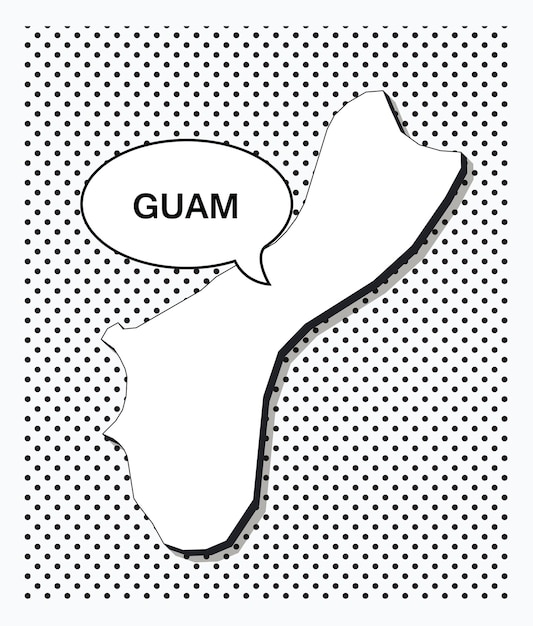 Mapa da pop art de guam