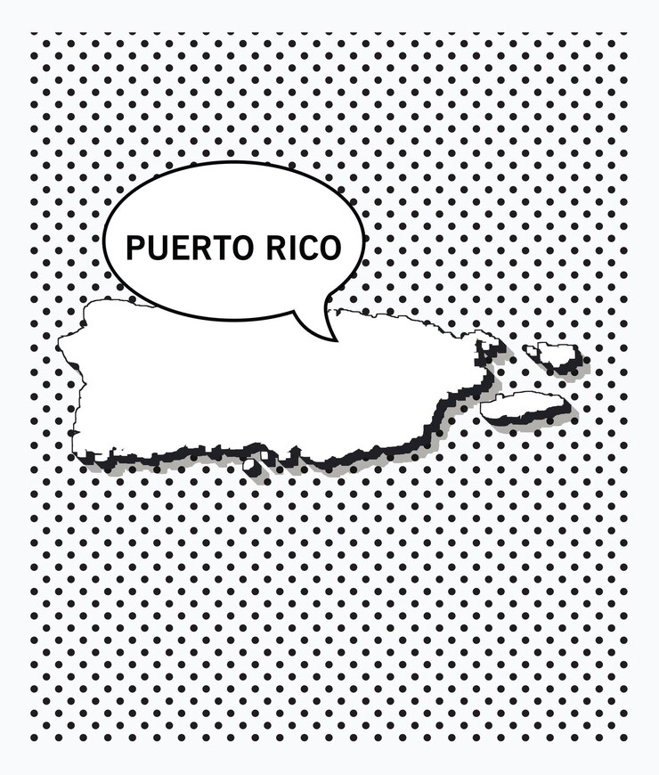 Vetor mapa da pop art de puertorico