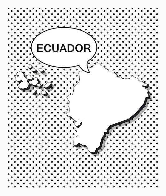 Mapa da pop art do equador