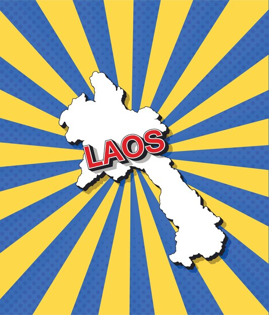 Mapa da pop art do laos