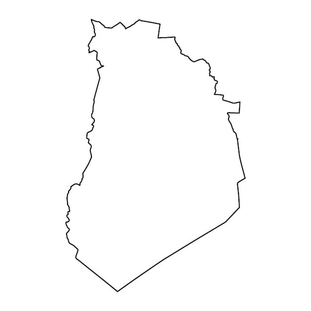 Mapa da província de el bayadh, divisão administrativa da argélia