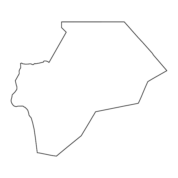 Mapa da província de maan, divisão administrativa da jordânia