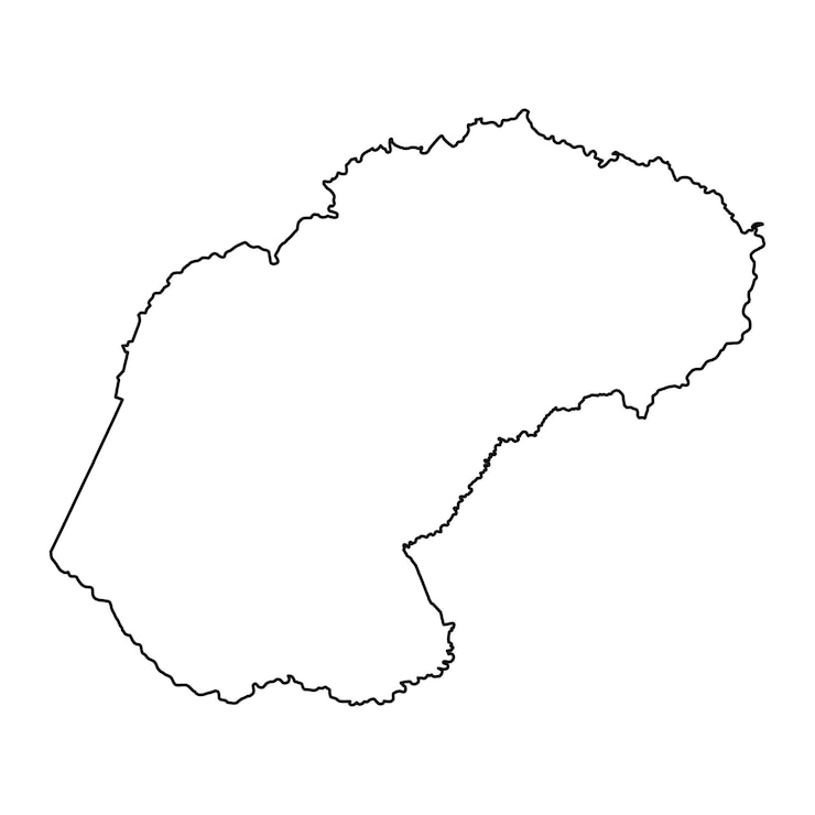 Vetor mapa da província do estado livre divisão administrativa da áfrica do sul ilustração vetorial