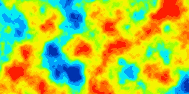 Vetor mapa de calor vetorial abstrato da distribuição de quente e frio na paisagem