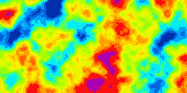 Mapa de calor vetorial de arco-íris abstrato da distribuição fria e quente na paisagem