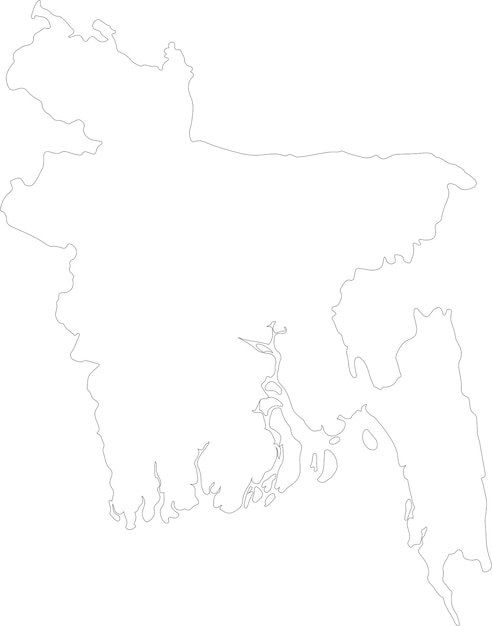 Mapa de contorno de bangladesh