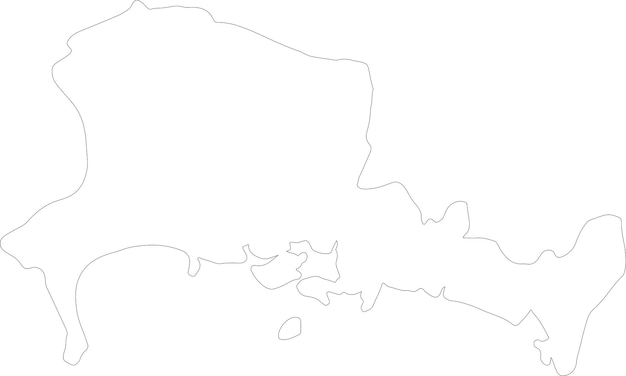 Vetor mapa de contorno de chiriqui panamá