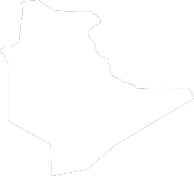 Vetor mapa de contorno de tamanghasset, argélia