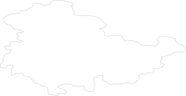 Vetor mapa de contorno de turíngia, alemanha