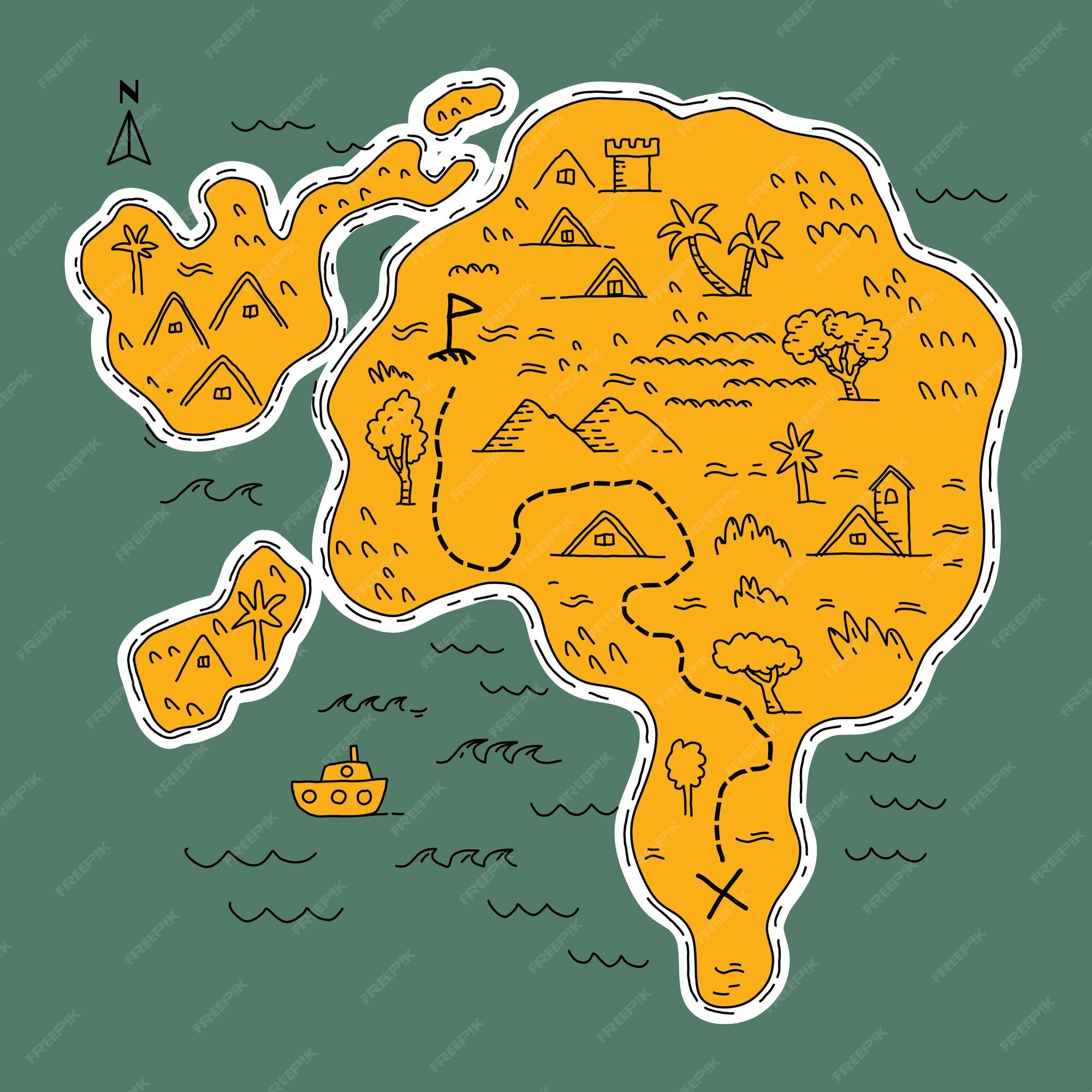 Jogo ponto a ponto desenhar uma linha mapa do tesouro para