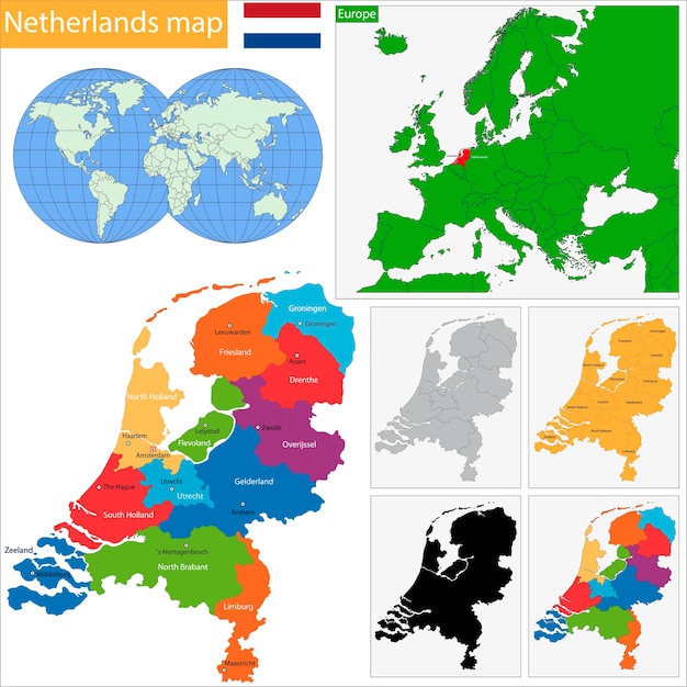 Mapa de holanda