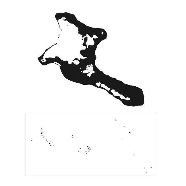 Vetor mapa de kiribati altamente detalhado com ilha christmas e fronteiras isoladas no fundo