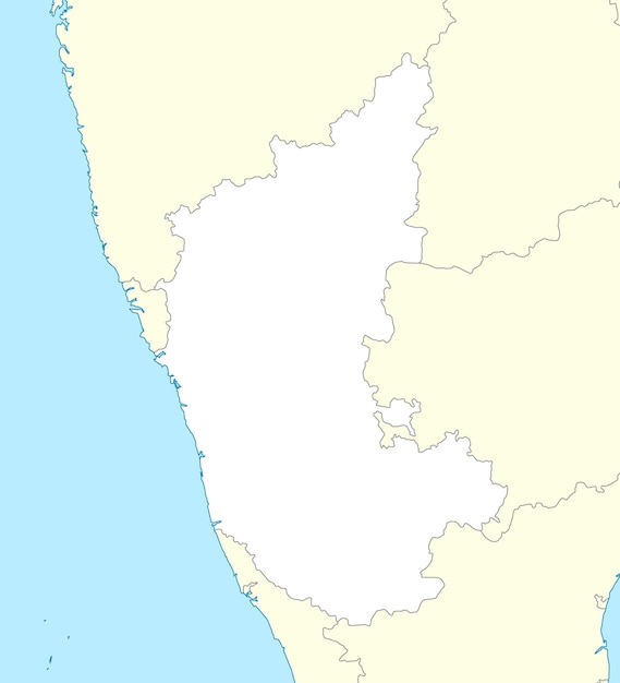 Vetor mapa de localização de karnataka é um estado da índia