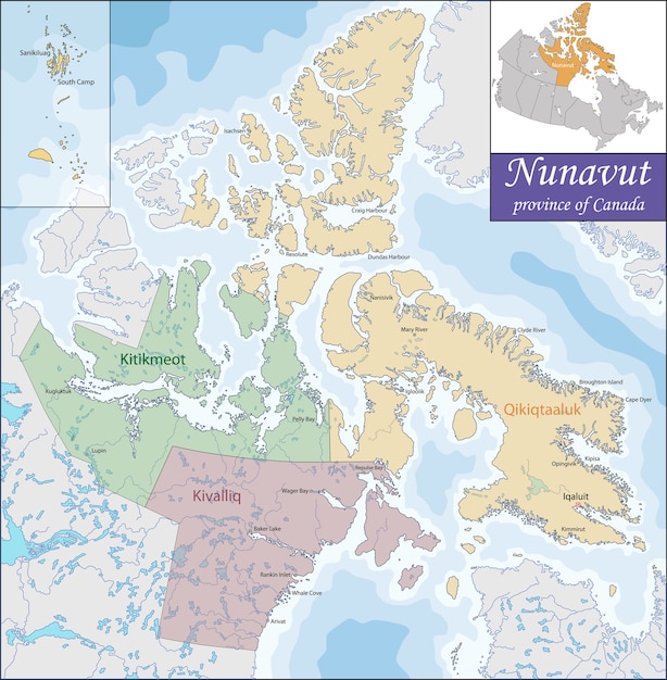 Mapa de nunavut