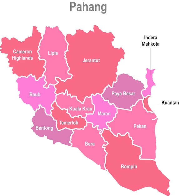 Vetor mapa de pahang