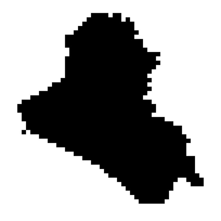 Vetor mapa de pixels da ilustração vetorial do iraque