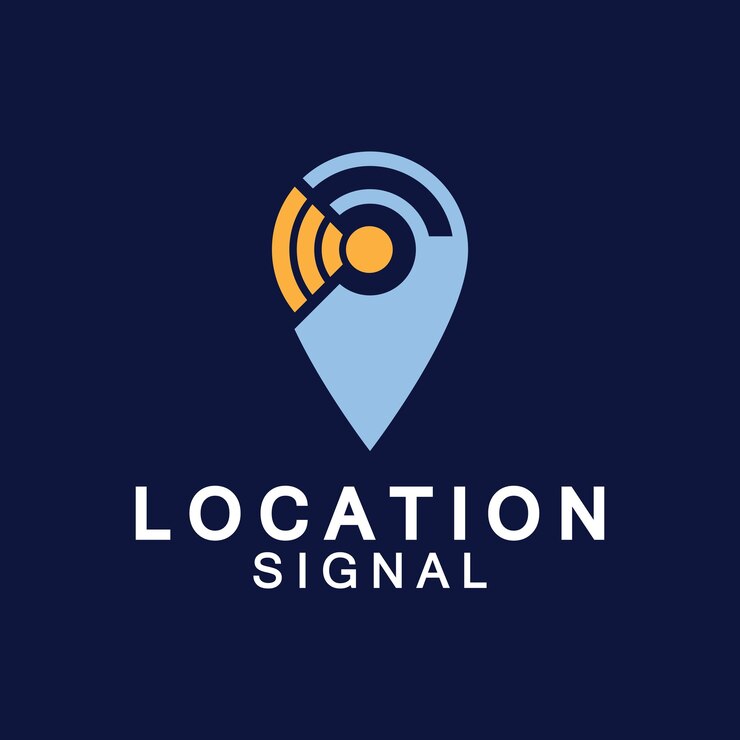 Vetor mapa de ponteiro com localização de sinal de internet wi-fi ícones de conexão design de logotipo