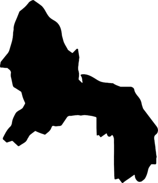Vetor mapa de silhueta de daressalaam república unida da tanzânia