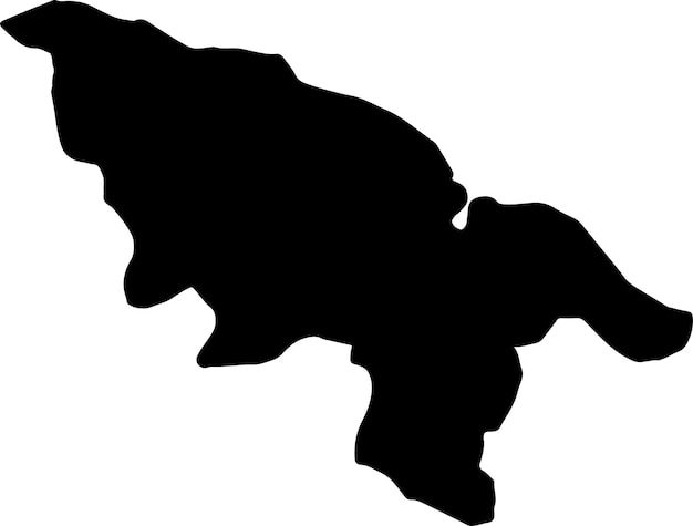 Vetor mapa de silhueta de oubritenga, em burkina faso