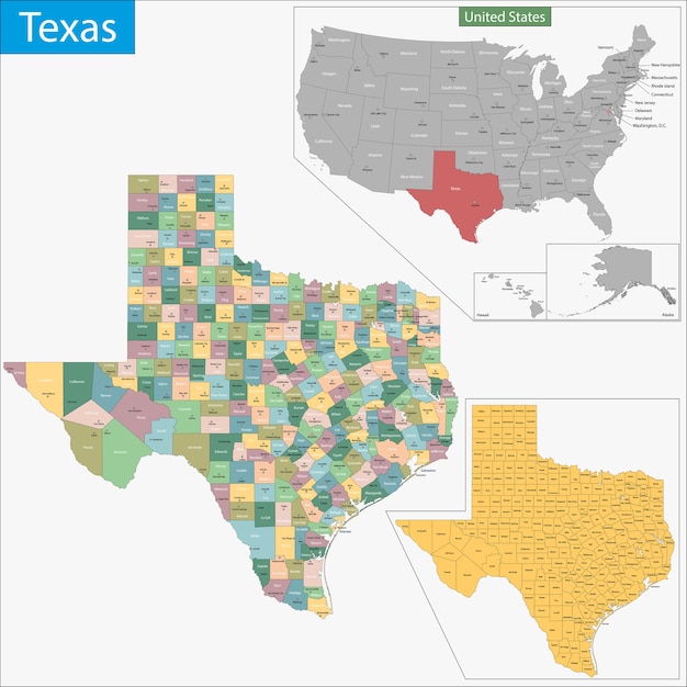 Vetor mapa de texas