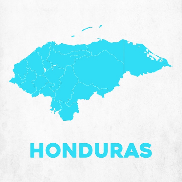 Vetor mapa detalhado de honduras