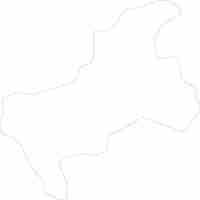 Vetor mapa do contorno de yazd, no irã