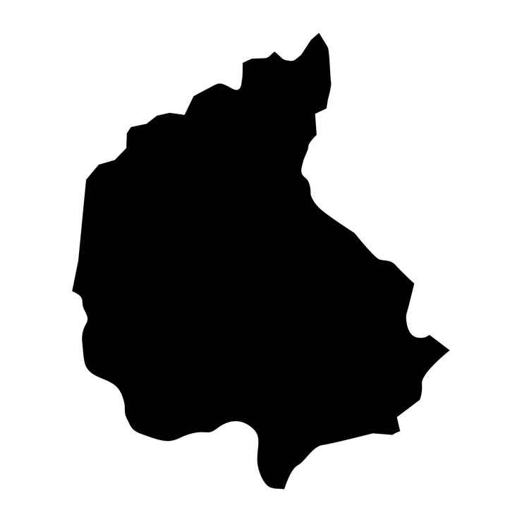 Vetor mapa do distrito de lerik, divisão administrativa do azerbaijão