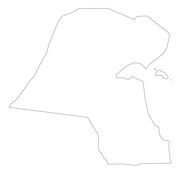 mapa do kuwait esboço de design ilustração do mapa