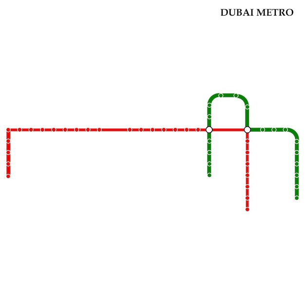 Mapa do metrô de dubai