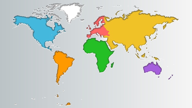 Mapa do mundo da cor