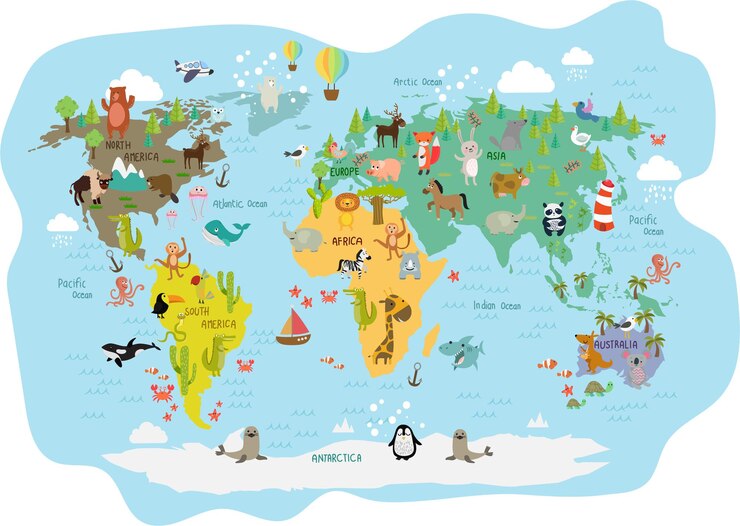 Vetor mapa do mundo