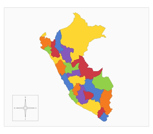 Vetor mapa do peru