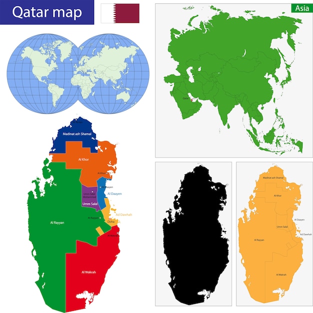 Mapa do qatar