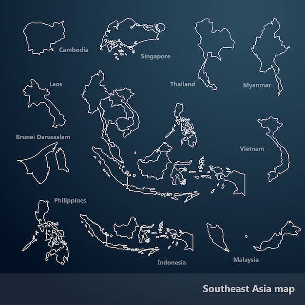 Mapa do sudeste da ásia