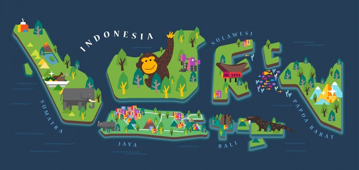 Mapa do Turismo da Indonésia