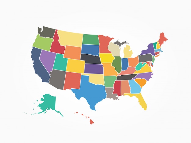 Mapa dos Estados Unidos da América